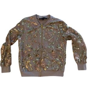 Boston Proper Sequin bomber size M